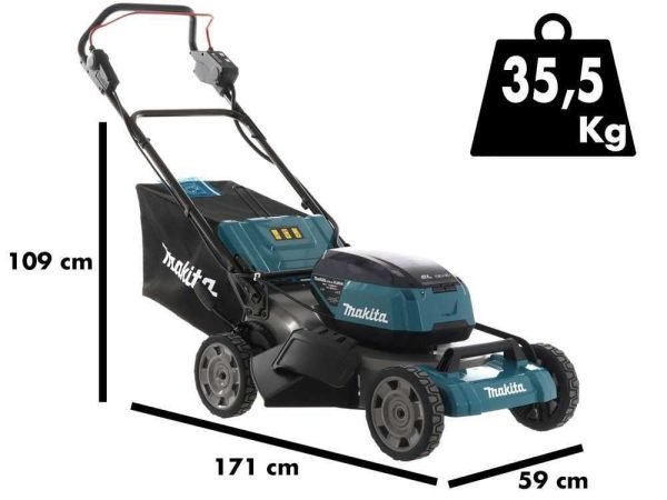 Makita DLM530PT4 53cm snoerloze grasmaaier, 2 x 18V accu's met 4 x 5,0Ah Li-ion accu's en dubbele lader - Afbeelding 2