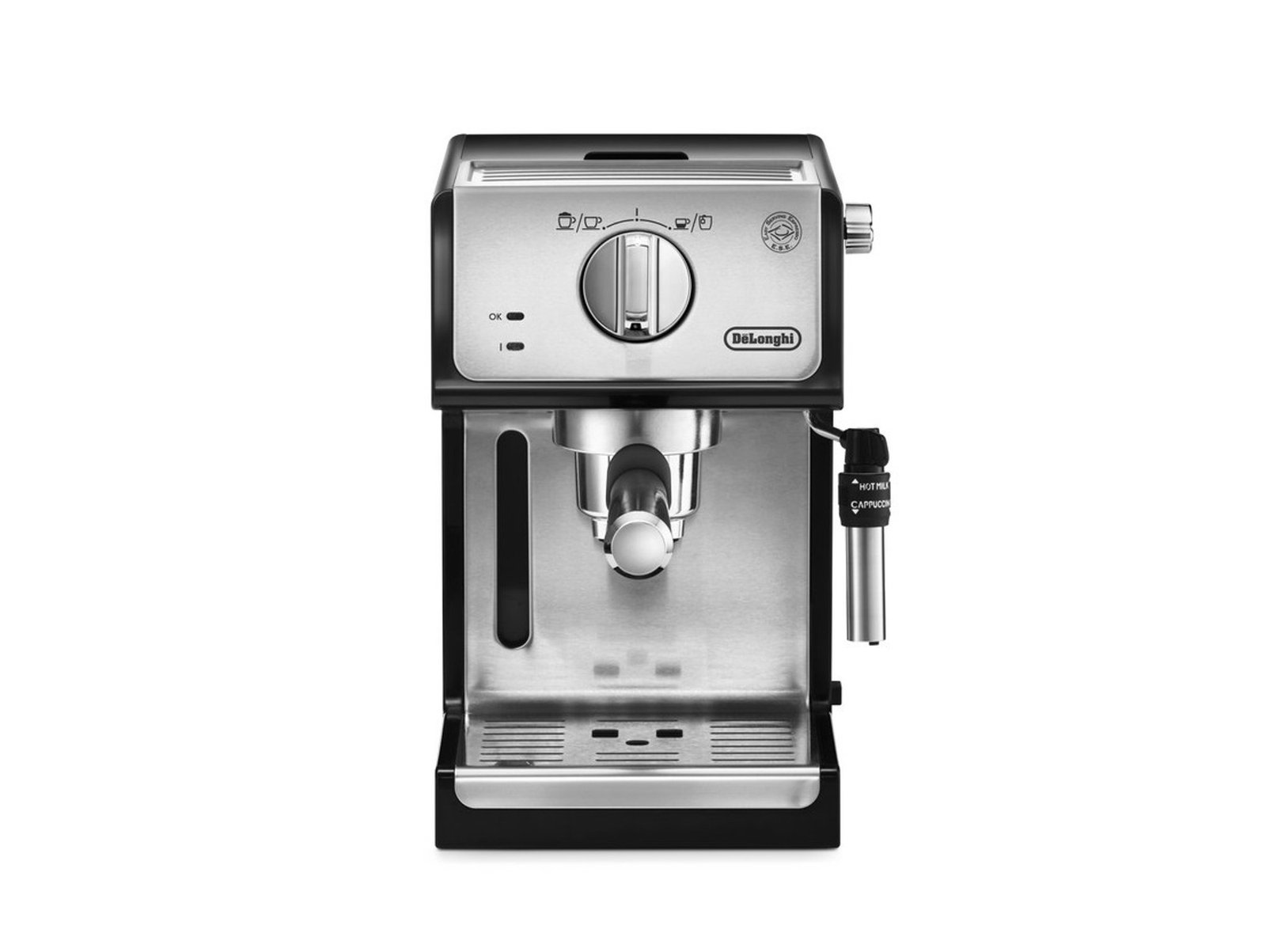 Delonghi Compact Handmatige Espresso Pomp Koffiezetapparaat Zwart Zilver ECP35.31