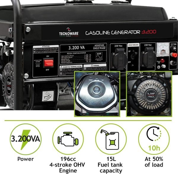 Elektrische generator 3200VA Tecnoware – Image 2