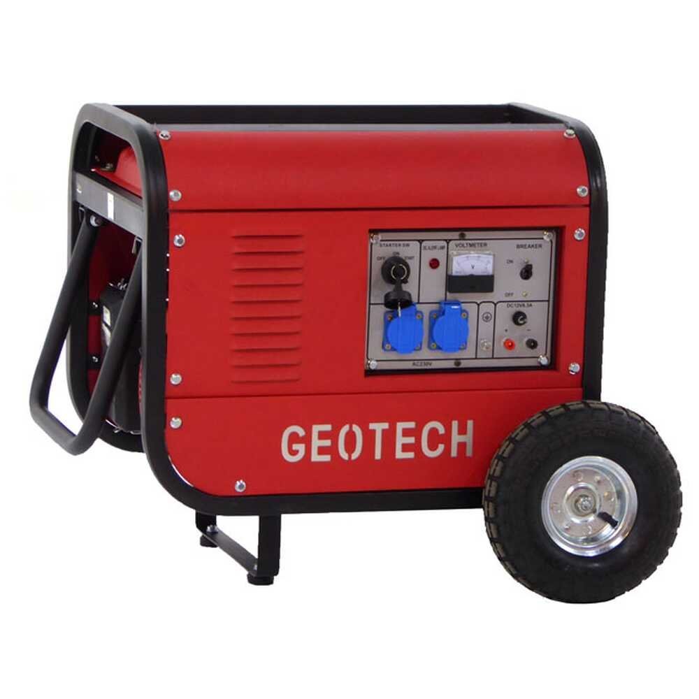 GeoTech GGSA3000ES Stroomgenerator met wielen en AVR. Elektrische start, 2,7 kW